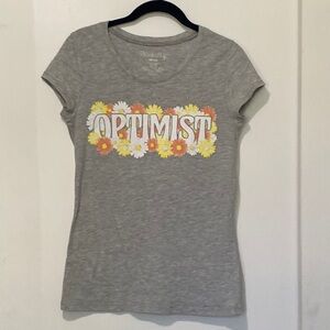 Wonderly Gray Fitted Graphic Tee